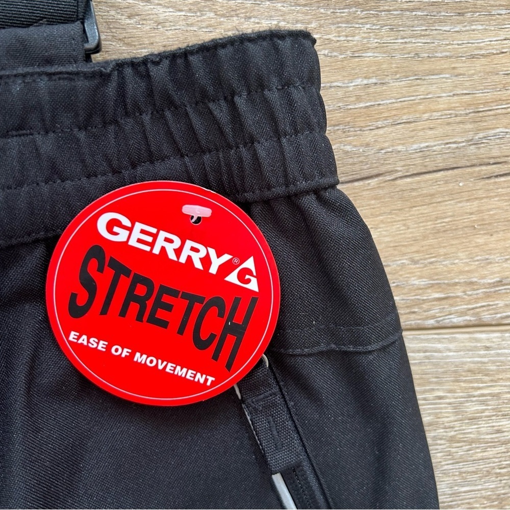 Gerry Outdoor Snow Bib Pants Unisex Sz‎ XS 4/5 Adjustable Straps Black NEW - Picture 4 of 11